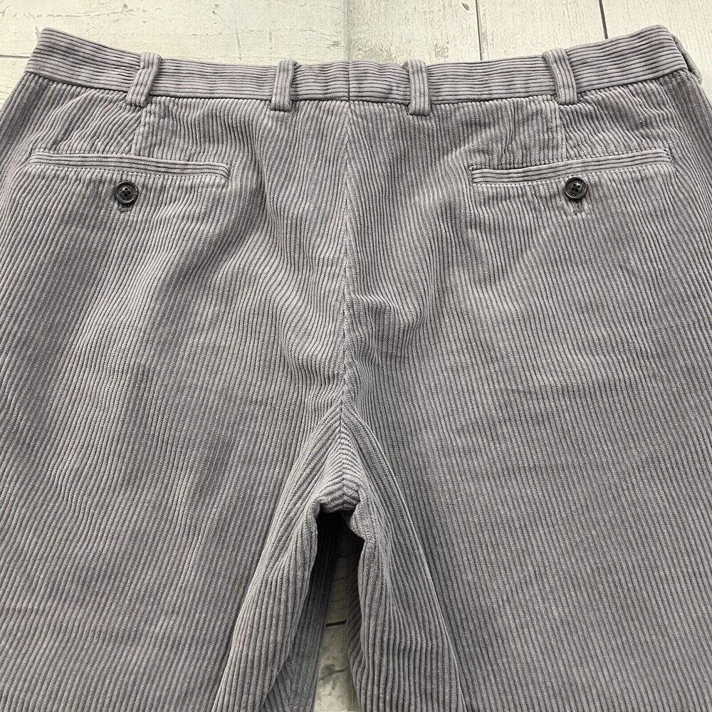 Brooks Brothers Men's W36 x L28 Gray Flat Front Heavyweight Corduroy Pants - Picture 2 of 8